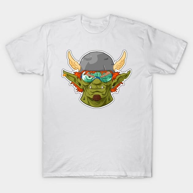 Smiling orc sticker T-Shirt by LeCoinDeFrederic